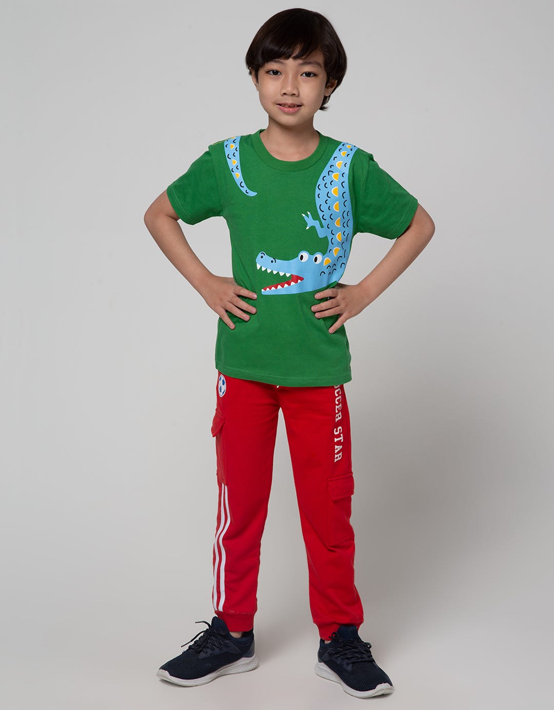 Little M Crocodile Print Boys T-Shirt