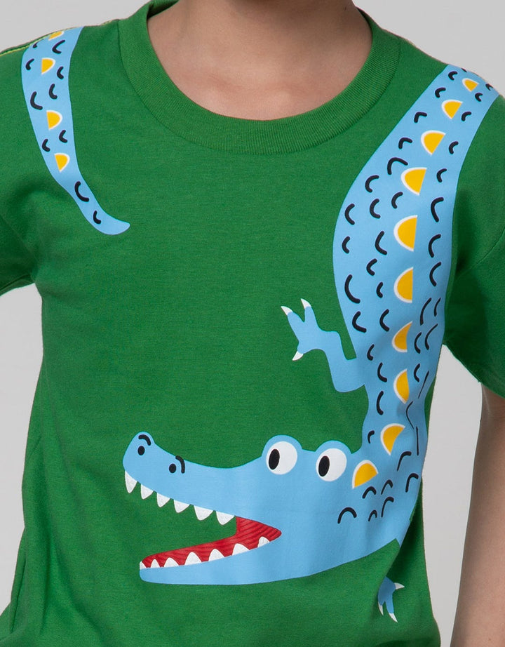Little M Crocodile Print Boys T-Shirt