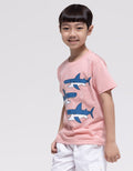 Little M Sharks Print Boys T-Shirt