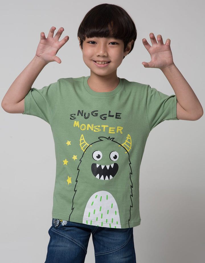 Little M Monster Print Boys T-Shirt