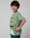 Little M Monster Print Kaos Anak Laki-laki