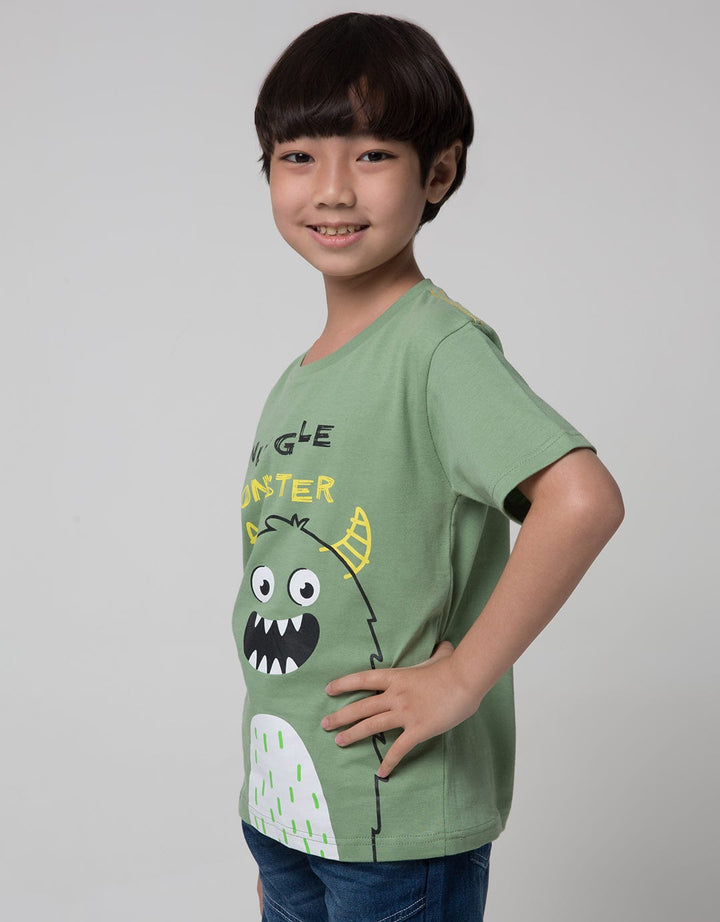 Little M Monster Print Boys T-Shirt