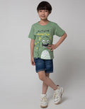 Little M Monster Print Kaos Anak Laki-laki