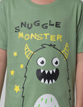 Little M Monster Print Kaos Anak Laki-laki
