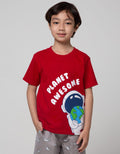 Little M Space Print Kaos Anak Laki-laki