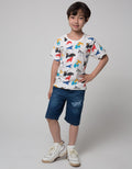 Little M Short Sleeve Animal Print T-Shirt