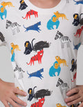 Little M Short Sleeve Animal Print T-Shirt