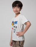 Little M Short Sleeve T-Shirt Print Stripe Bordir Animal