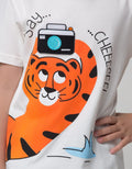 Little M Short Sleeve T-Shirt Print Say Cheese Aplikasi