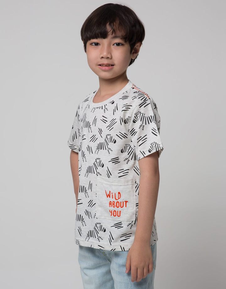 Little M Zebra Print Boys T-Shirt
