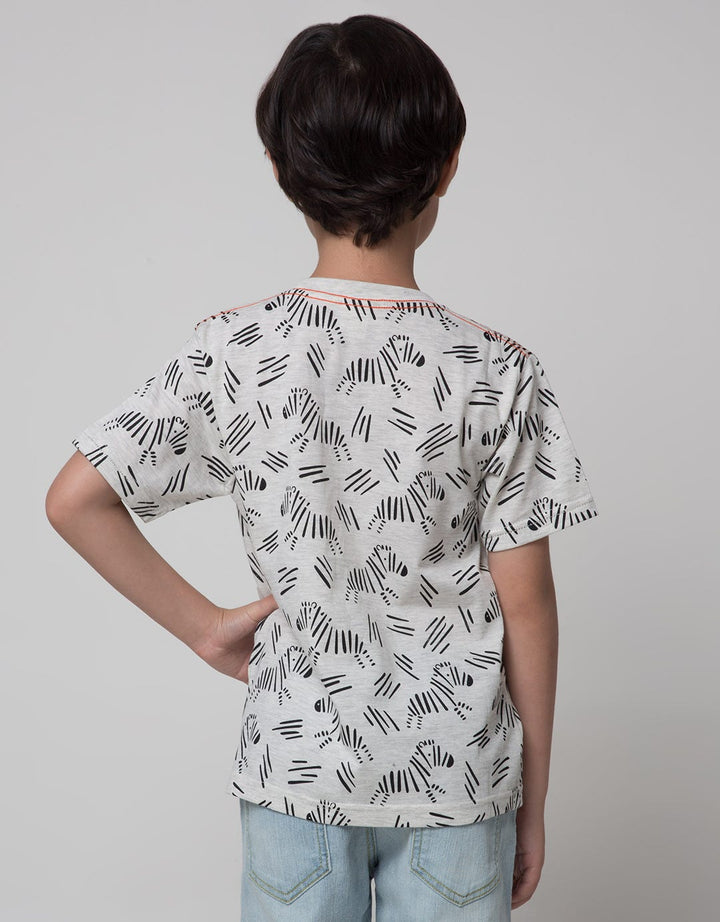 Little M Zebra Print Boys T-Shirt