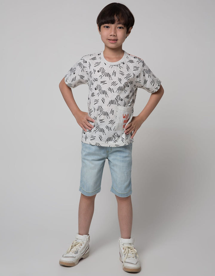 Little M Zebra Print Boys T-Shirt