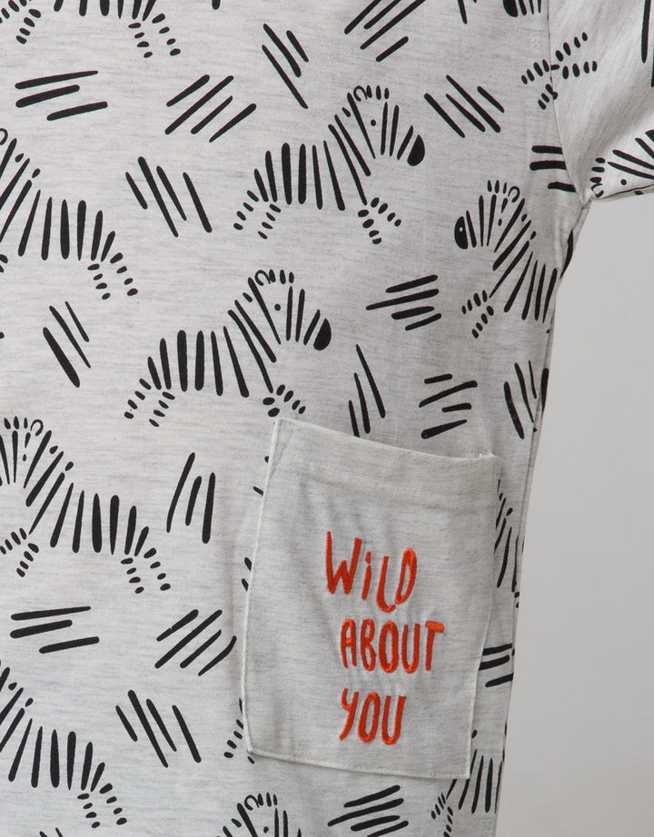 Little M Zebra Print Boys T-Shirt