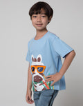 Little M Short Sleeve T-Shirt Zebra Glasses