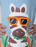 Little M Short Sleeve T-Shirt Zebra Glasses
