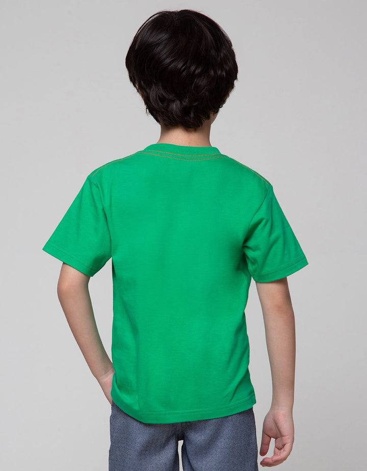Little M Short Sleeve T-Shirt Aligator Lidah & Zipper