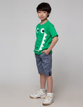 Little M Short Sleeve T-Shirt Aligator Lidah & Zipper