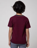 Little M Short Sleeve T-Shirt Stripe Aplikasi