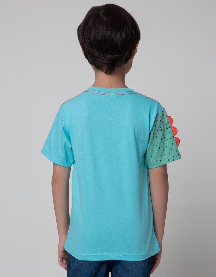 Little M Short Sleeve T-Shirt Print Dino Aplikasi