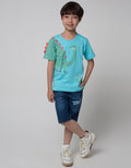 Little M Short Sleeve T-Shirt Print Dino Aplikasi