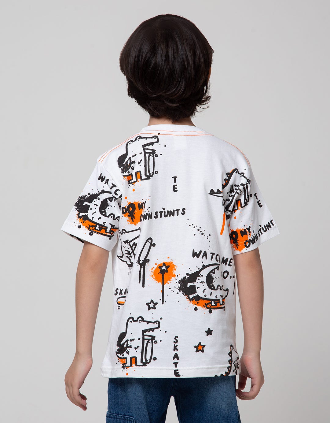 Little M Short Sleeve T-Shirt Dino Watch Me Go