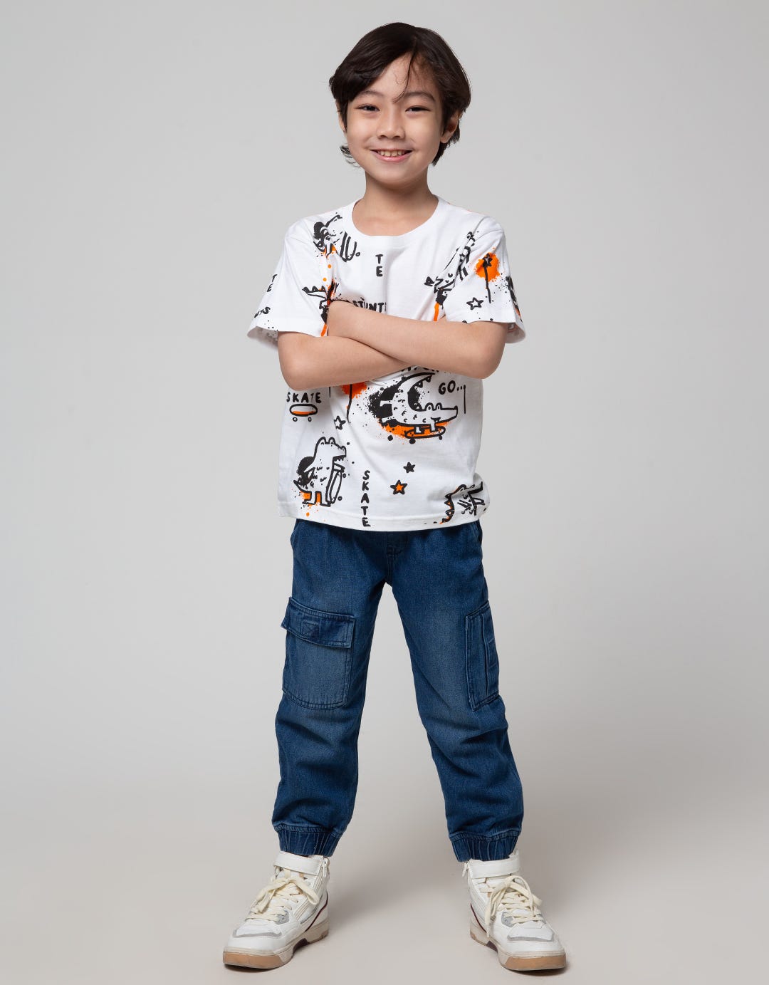 Little M Short Sleeve T-Shirt Dino Watch Me Go