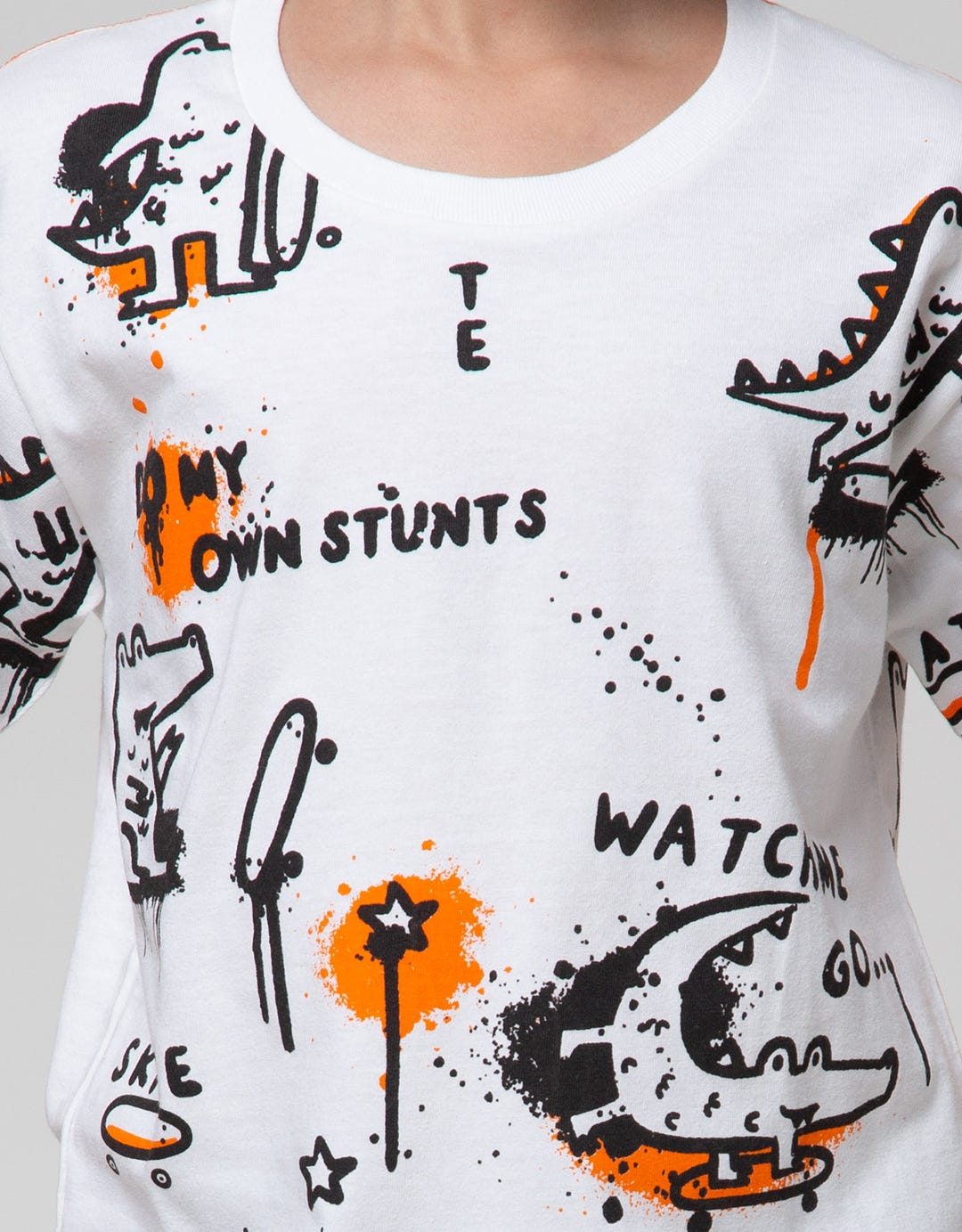 Little M Short Sleeve T-Shirt Dino Watch Me Go