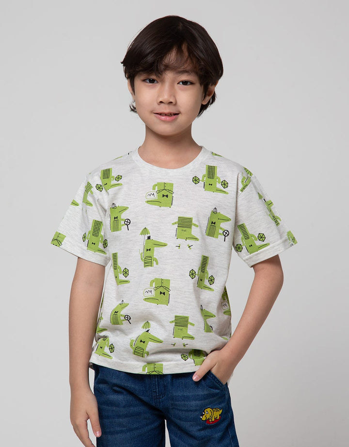 Little M Alligator Print Kaos Anak Laki-Laki