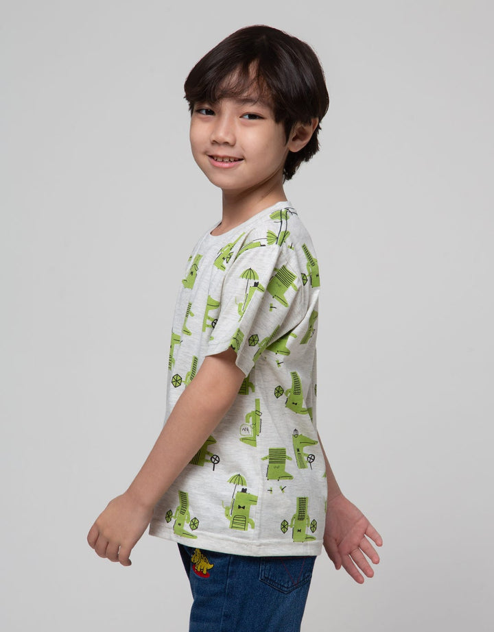 Little M Alligator Print Kaos Anak Laki-Laki