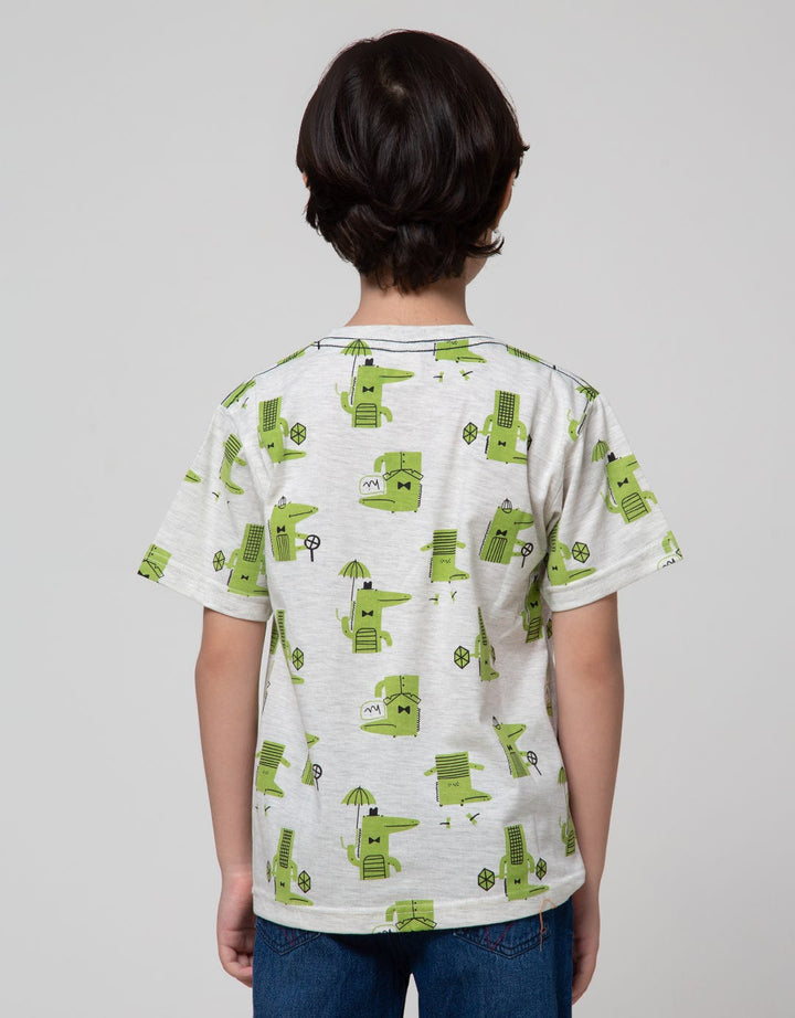 Little M Alligator Print Kaos Anak Laki-Laki
