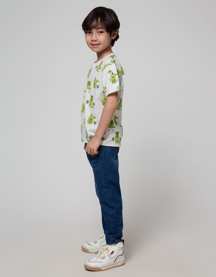 Little M Alligator Print Kaos Anak Laki-Laki