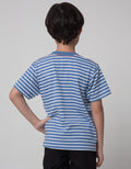 Little M Short Sleeve T-Shirt Stripe Dino Bordir Cucuk