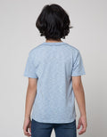 Little M Kaos Lengan Pendek Slub All Aboard Bordir