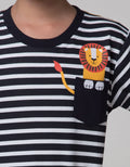 Little M Short Sleeve T-Shirt Stripe Lion