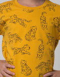 Little M Short Sleeve Tiger Print T-Shirt Casual