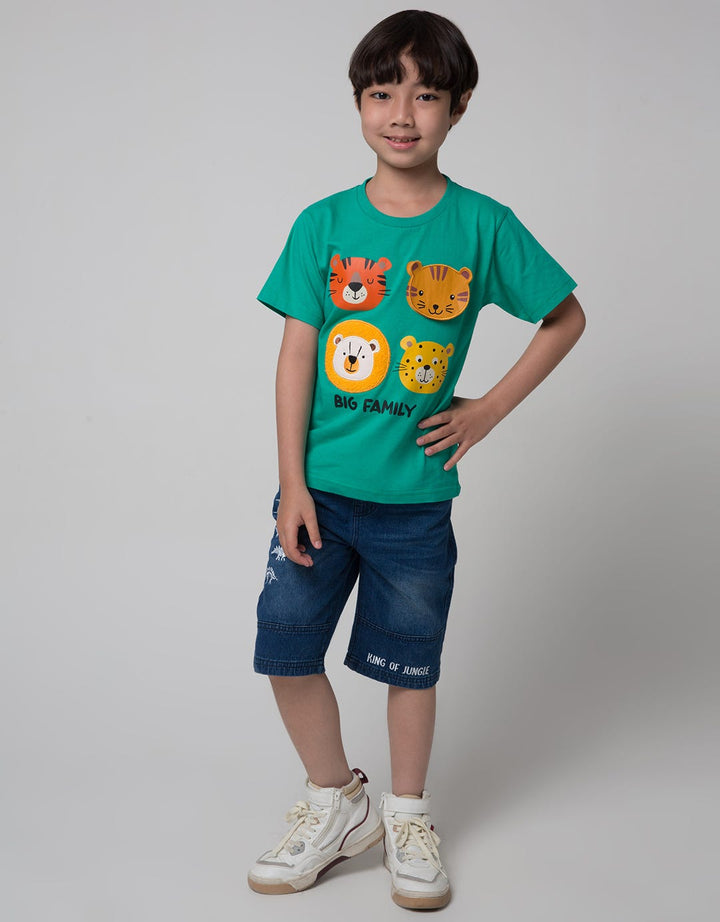 Little M Short Sleeve T-Shirt Animal Chennile Flip Application