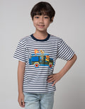 Little M Short Sleeve T-Shirt Print Car Animal Stripe
