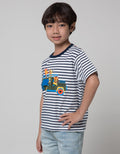 Little M Short Sleeve T-Shirt Print Car Animal Stripe