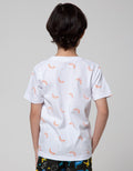 Little M Short Sleeve Monkey Mesh Print T-Shirt