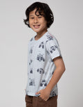 Little M Short Sleeve T-Shirt Car Kantong