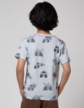 Little M Short Sleeve T-Shirt Car Kantong