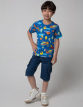Little M Dino Car Boys T-Shirt