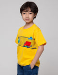 Little M Short Sleeve T-Shirt Print Car Aplikasi