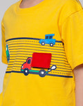Little M Short Sleeve T-Shirt Print Car Aplikasi