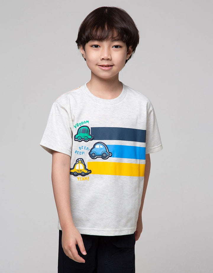 Little M Short Sleeve T-Shirt Print Car Application