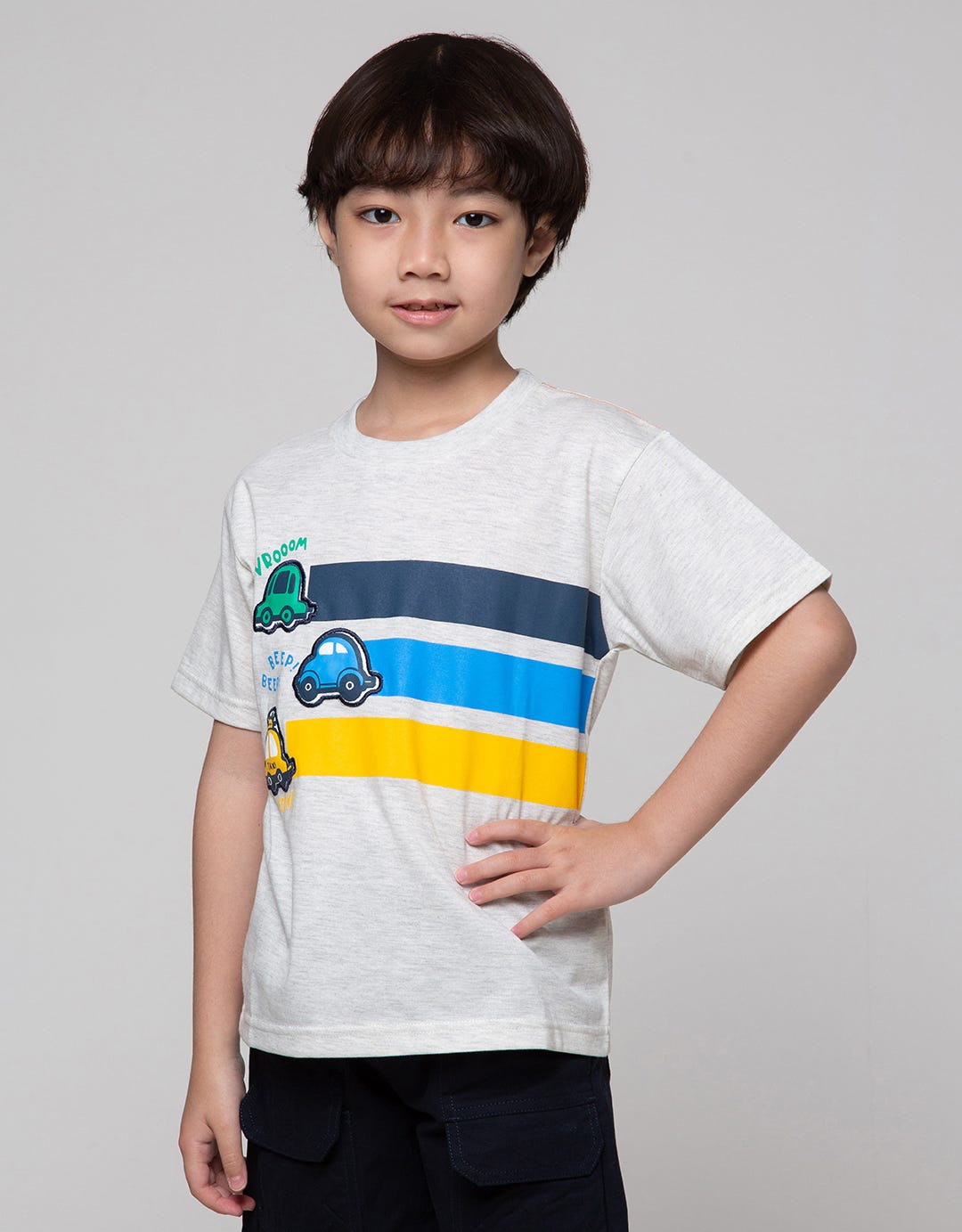 Little M Short Sleeve T-Shirt Print Car Application