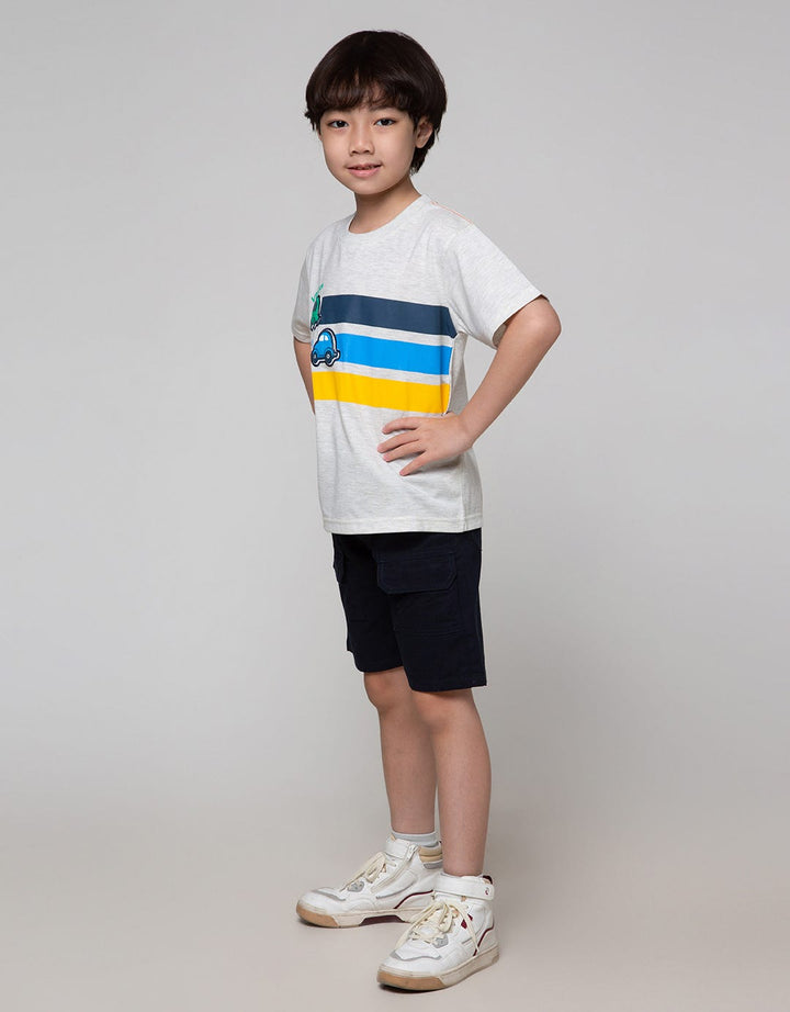 Little M Short Sleeve T-Shirt Print Car Application