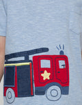 Little M Short Sleeve T-Shirt Firetruck Kantong Gantung