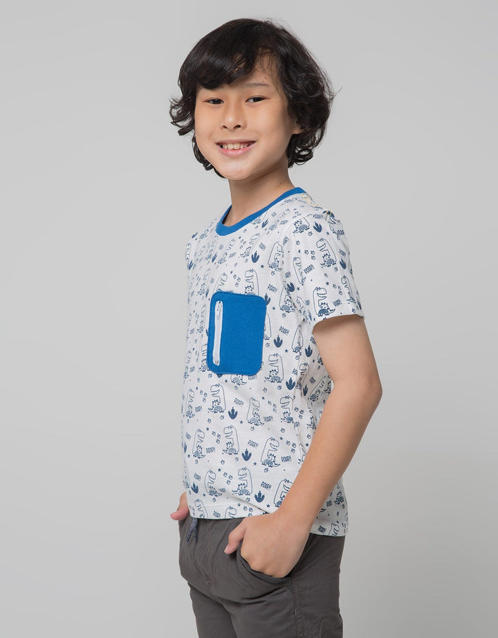 Little M Short Sleeve T-Shirt Zipper