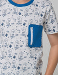 Little M Short Sleeve T-Shirt Zipper